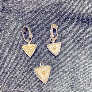 Vintage 50’s sarah Coventry reversible jewelry set with faux diamonds and pearls